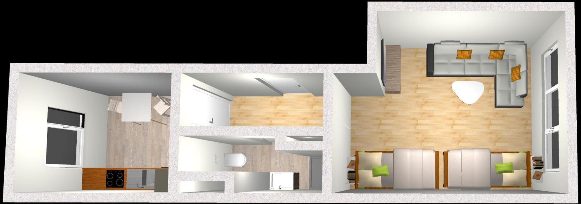 Emas4 Wohnung Mit 2 Einzelbetten, Kueche 克雷费尔德 外观 照片